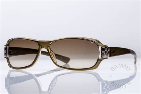 gucci gg 2547/s|Gucci Green Gray Clear Wrap Silver Accent Sunglasses Italy GG .